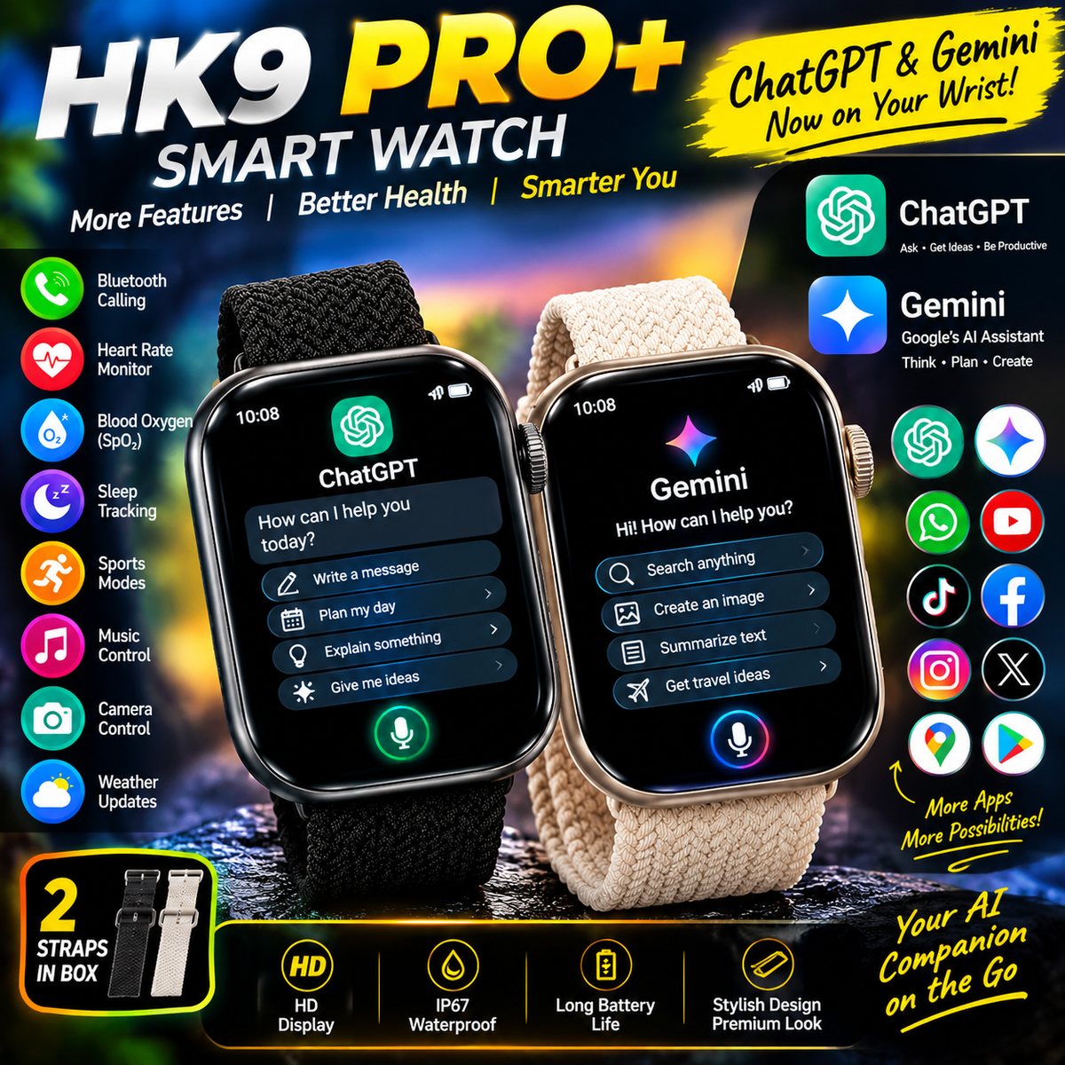 Original HK9 PRO Special AI Edition 3.0 latest Series 12 AI Smart Watch