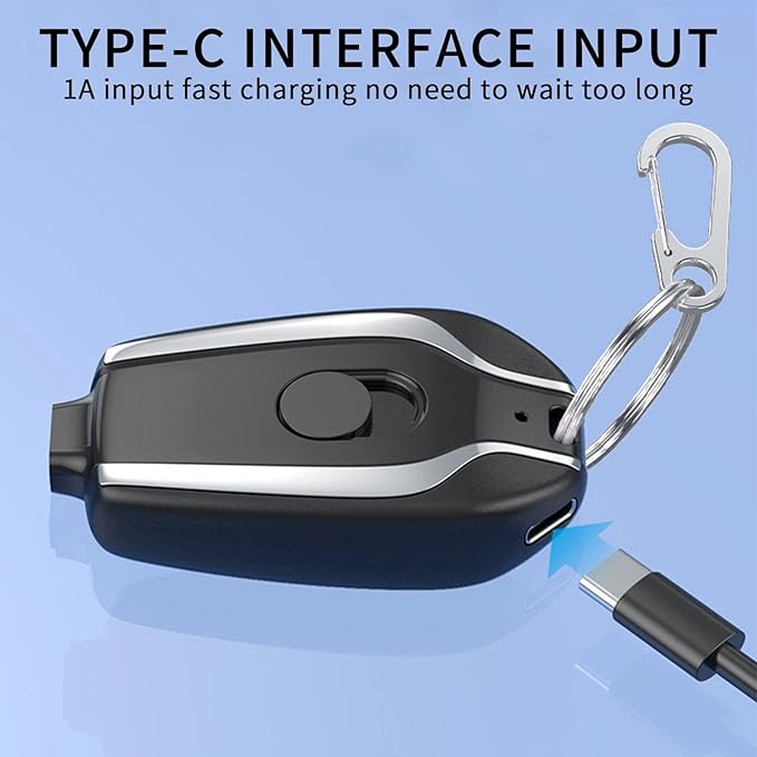 Mini Keychain Power Bank – Portable Emergency Phone Charger 1500mAh