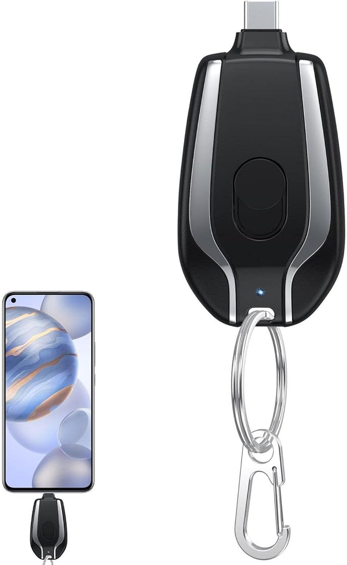 Mini Keychain Power Bank – Portable Emergency Phone Charger 1500mAh