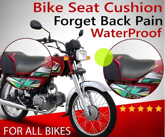 Bike Seat Cushion for Back Pain Red Black Waterproof Universal Relaxer Bike Seat Cushion and Motorcycle Seat Cover for all bikes
