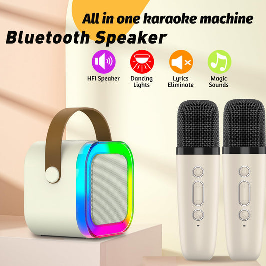 K12 Bluetooth Karaoke Speaker with Dual Wireless Microphones