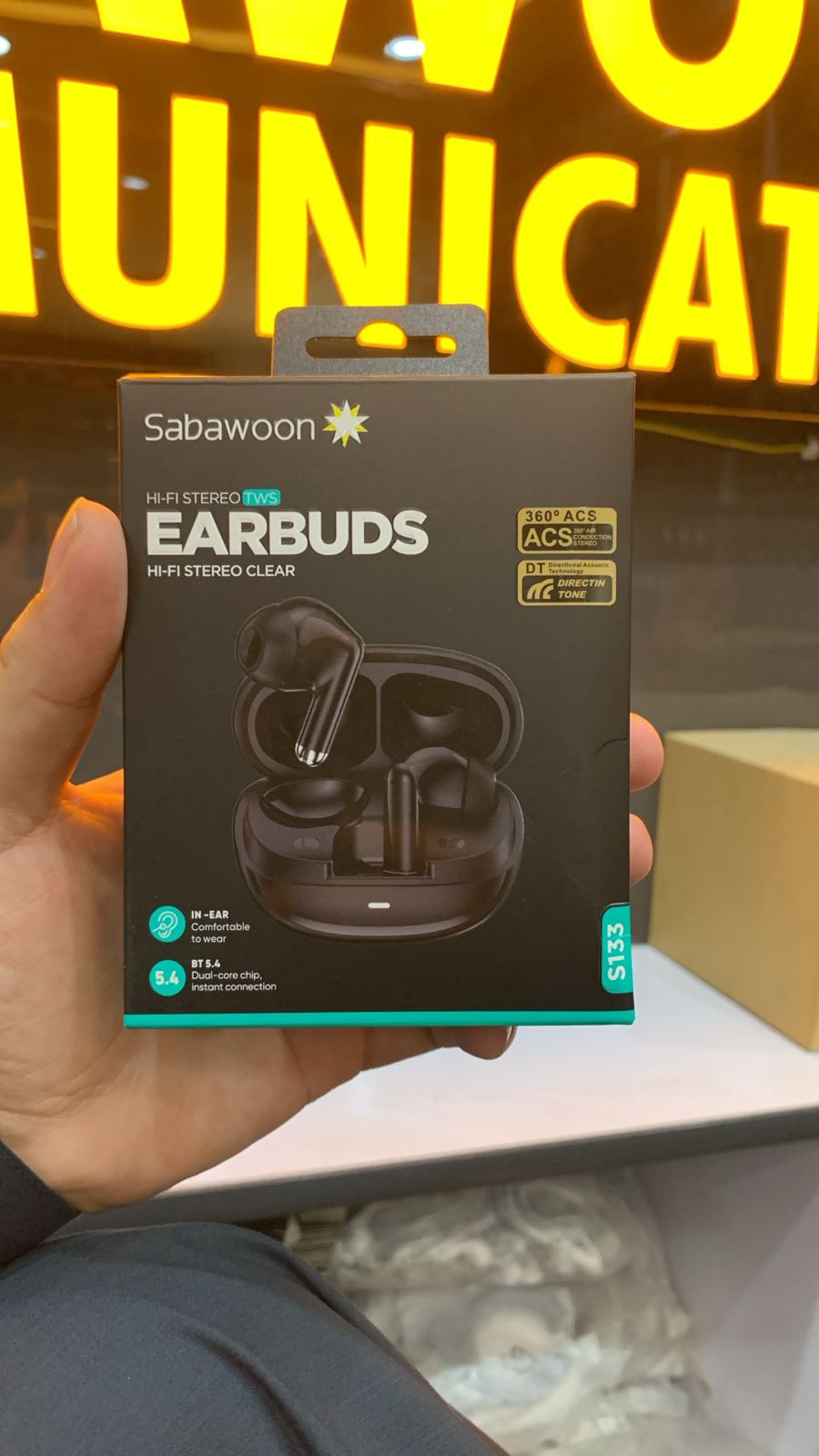 Sabawoon ST33 Wireless Earbuds – Bluetooth 5.4 Hi-Fi Stereo Sound