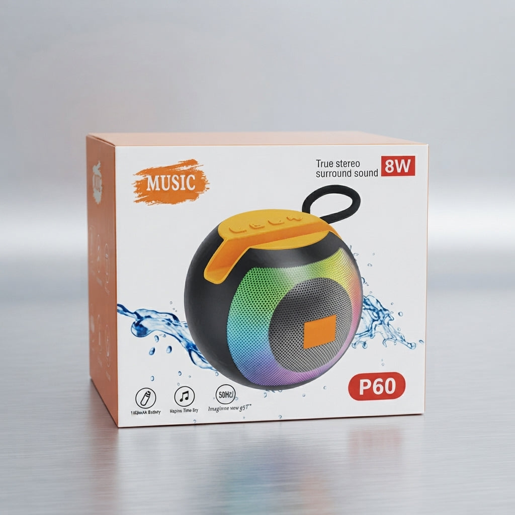 Music Wireless 8W Bluetooth Speaker P60 - Electronic Product Designed For Audio And Daily Sound Routine