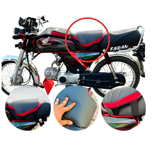 Bike Seat Cushion for Back Pain Red Black Waterproof Universal Relaxer Bike Seat Cushion and Motorcycle Seat Cover for all bikes